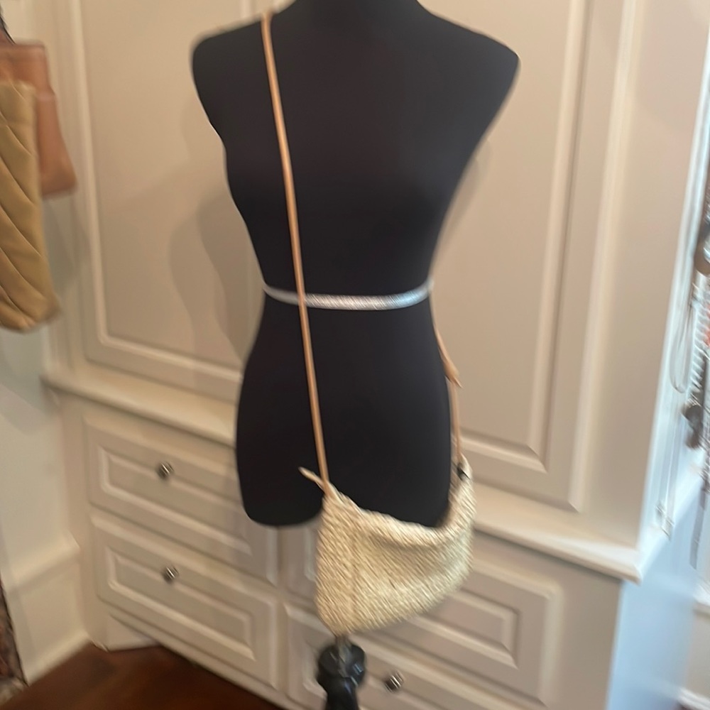 Straw crossbody bag